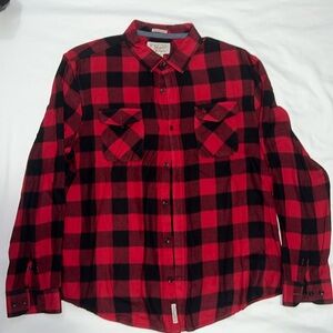 Penguin red and black flannel